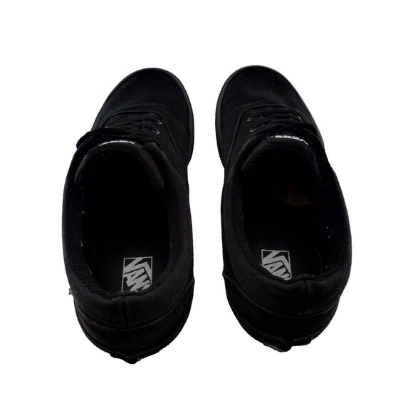 Van's Women's Low Top Lace Up Black Logo Canvas Skate Sneakers Size 6 - Picture 3 of 6